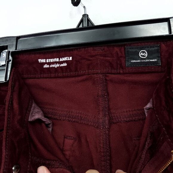 AG Adriano Goldschmied The Stevie Ankle Slim Straight Leg Jeans Womens 28 Velour - Picture 6 of 13